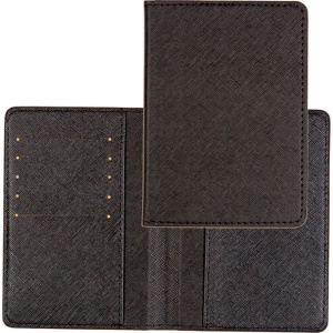 Обложка для паспорта из к/з Redeco 5 отд. д/визиток, черная