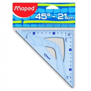 Угольник пласт. 26см 45гр. непачк.края