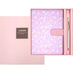 Набор подарочный "Ester" ежедн. недат. А5, 320стр., сиреневый, тв. обл., иск. кожа, + шар.ручка