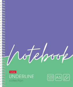 Блокнот А5 7БЦ гребень 120л "Underline" кл.