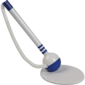 Ручка шар. Stop Pen на самокл. подставке, 0,5мм,  пластик. шнур, синяя