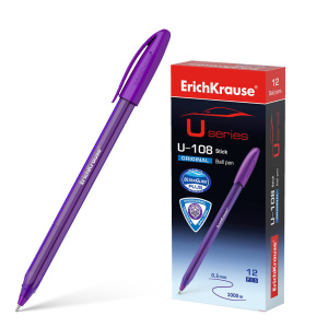 Ручка шар. ЕК ULTRA GLIDE ORIGINAL STICK U-108 фиолетовая, тонир.корп.1мм