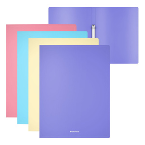 Папка 2 кольца 24 мм пластик А4 Matt Pastel ассорти