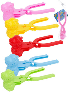 Форма для снега 200мм "ДИНОЗАВРИК-2" в сетке, цвет микс