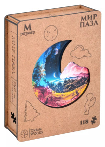Пазлы деревянные 118 элементов 260*180мм  "Мир"