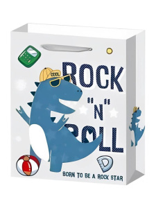 Пакет подар. бумажн. 26*32*10см, 210гр/м, Ты рок-звезда