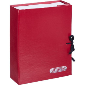 Архивная папка на завязках   70 мм, красная (на 700 листов А4), бумвинил