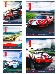 Тетрадь А5 24л лин. Проф-Пресс "Легенды автоспорта" 5 диз.в спайке, белизна 92%