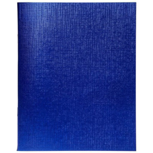 Тетрадь А5  48л кл. скоба бумвинил Hatber "METALLIC Синяя"