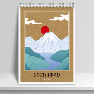 Скетчпад А5  50л., гребень, 100гр/м2 "Горы"