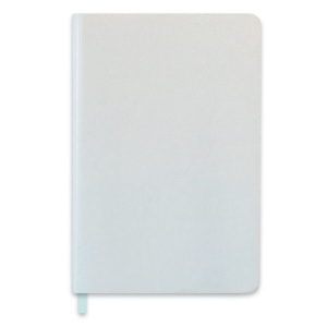 Записная книжка А6  96л.. "Шиммер жемчужно-белый+голубой офсет" интегр.пер, сиреневый блок, ляссе