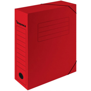 Архивная папка на резинках   75 мм красная (на 700 листов А4)