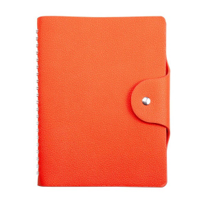 Ежедневник недат. А5 136л., мягк.пер., гребень, иск.кожа "Torino. Оранжевый" кнопка