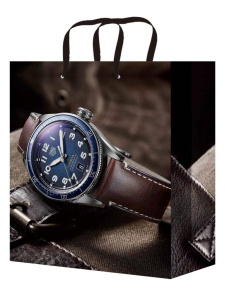 Пакет подар. бумажн. 18*23*10см, 157гр/м, Стильные часы