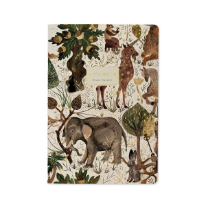 Записная книжка А5  40л. сшивка, обл.картон "Fauna.Звери" кл.