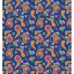 Бумага упаковочная "Турецкие огурцы на синем" 70*100см, 80 г/м