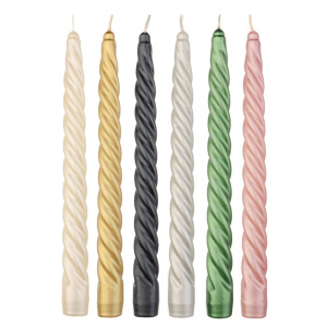 Свеча витая 25см , ассорти цветов