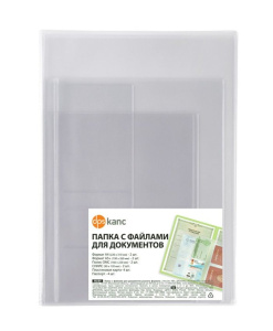 Обложка-органайзер  для документов разного формата, ПВХ, матово-прозрачная