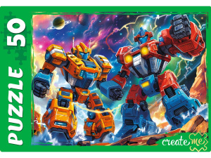 Пазлы   50 элементов  237*330мм. "Космические трансформеры"