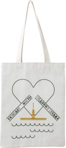 Сумка 34*41см "СПб. Мосты, Петропавловка, сердце"