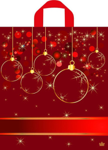 Пакет с петлевой ручкой 42х38 (35мк) Шары на красном