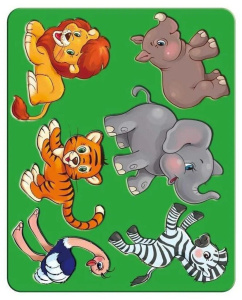 Трафарет "Весёлые зверята"