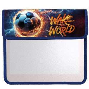 Папка д/тетрад. А5 (240*205*75) 2отд. на липучке, ламинат "Огненный мяч"