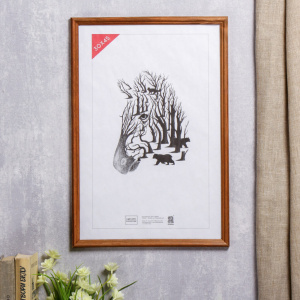 Фоторамка дерево 30*45см. №1701 (Светло-коричневая)