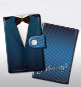 Визитница Джентельмен из ПВХ 140*102мм, 10 карманов