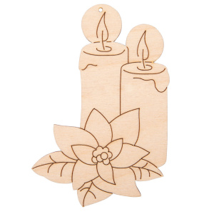 Заготовка деревянная Подвеска "Свечи" 9см