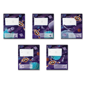 Тетрадь А5 12л кл. Erich Krause "Русский космос"  выб. УФ-лак MIX-PACK