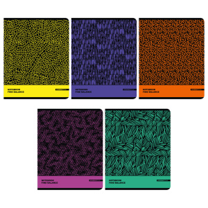 Тетрадь А5 40л кл. Полиграф Принт "Яркие узоры" ВД-лак