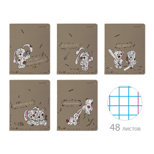 Тетрадь А5 48л кл. Альт "Штопаные звери" мат.лам.