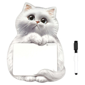 Доска магнитно-маркерная 19*28 см "Мечтающий кот" в наборе 1 маркер