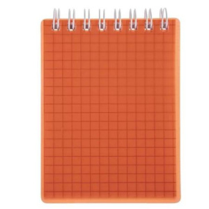 Блокнот А7 пласт.обл.  80л "Line neon. Оранжевый" гребень, кл.