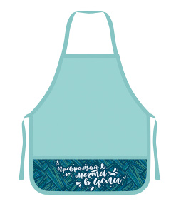 Накидка для труда 490*390мм 2 кармана "Зеленая абстракция"