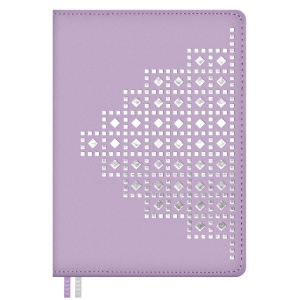 Ежедневник недат. А6+ 120л., кож.зам., тв.пер. "Плонже сиреневый" ляссе