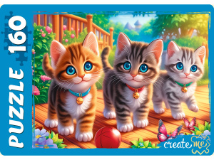 Пазлы  160 элементов  230*330мм   "Три котенка в саду"