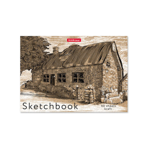 Альбом для эскизов  А5, 40 л. на клею крафт-бумага