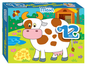 Пазлы   12 элементов  213*154мм.  "Коровка" (Mini-maxi)