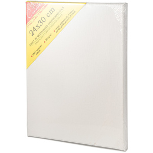 Холст на подрамнике 24*30см, хлопок 100% ,380 г/м2, среднее зерно, акрил, белый