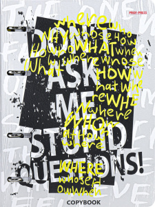 Тетрадь  А5 120л кл. на кольцах Проф-Пресс "Дерзкие надписи" мат.лам., холст, белизна 100%