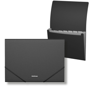 Папка  6 отд. на резин. А4 Matt Classic, черная