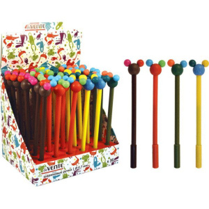 Ручка шариковая "Мышка", 0,7мм, синяя, ассорти