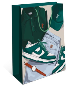 Пакет подар. бумажн. 33*42*10 см, 130гр/м2  Мужская