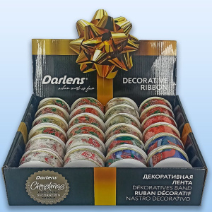 Лента декоративная 3,8мм*27м, ассорти