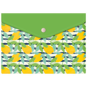 Конверт на кнопке  с рисунком 240*170мм, Лимоны