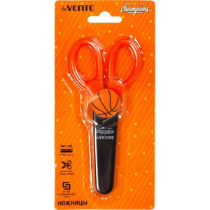 Ножницы детские "deVENTE. Champions. Basketball"  13,5см, пластик.кольца , защит.футл,блистер