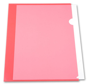 Папка уголок А4 прозр. плотн. 0,15мм красная