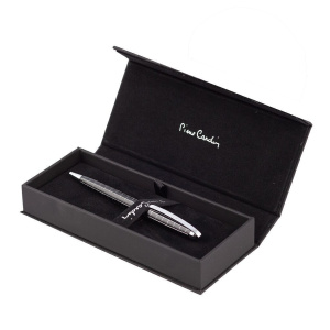 Ручка подарочная шариковая PIERRE CARDIN Progress, цвет черный и серебристый